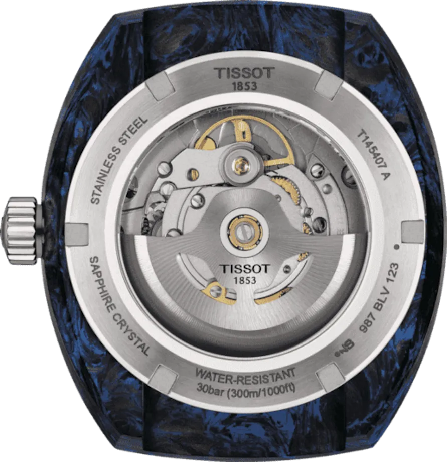 Tissot Sideral S Blue Rubber Strap Men's Watch T1454079705701