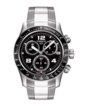 TISSOT V8 Chronograph Black Dial Men's Watch