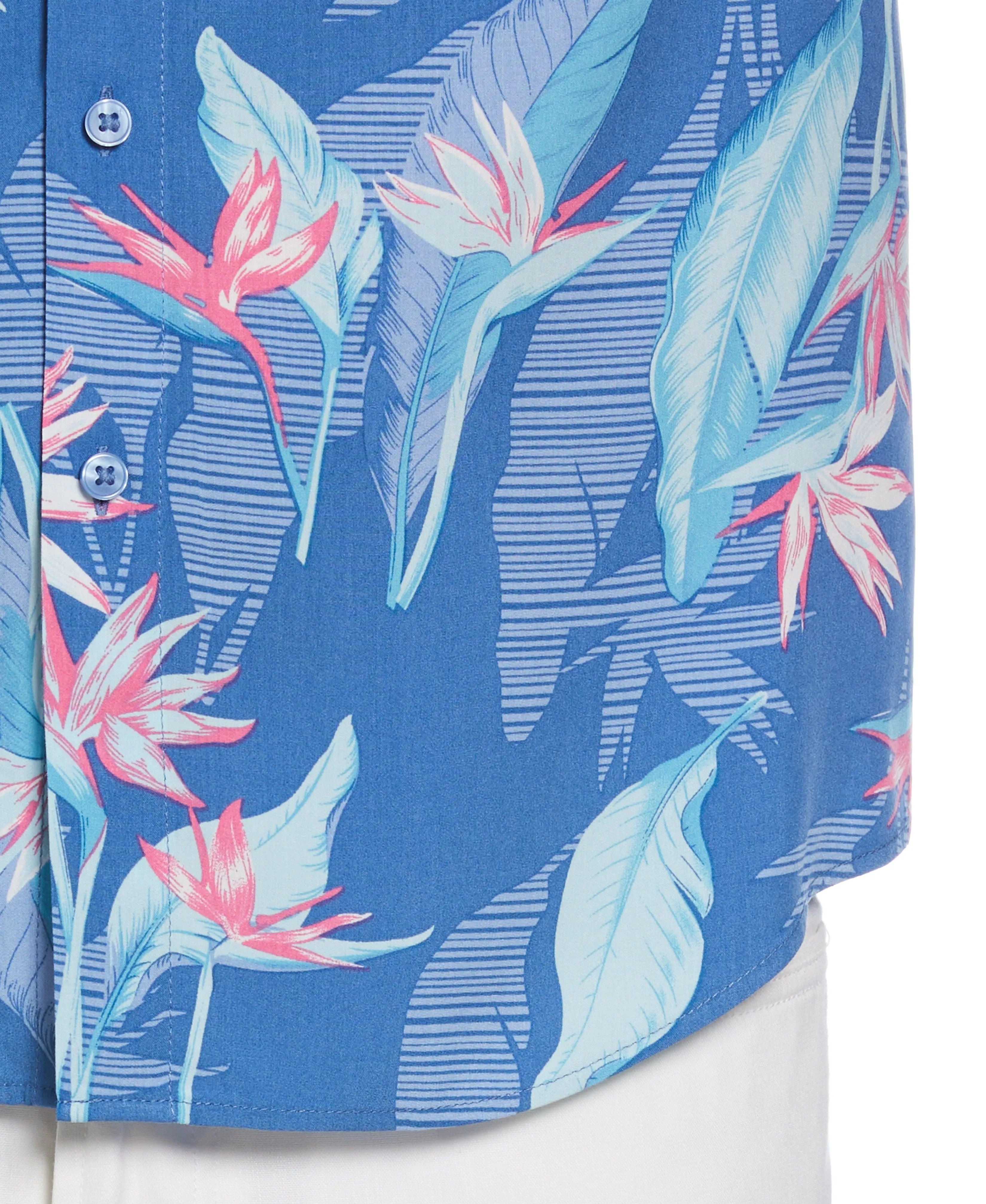 Tropical Leaves Floral Print Shirt
