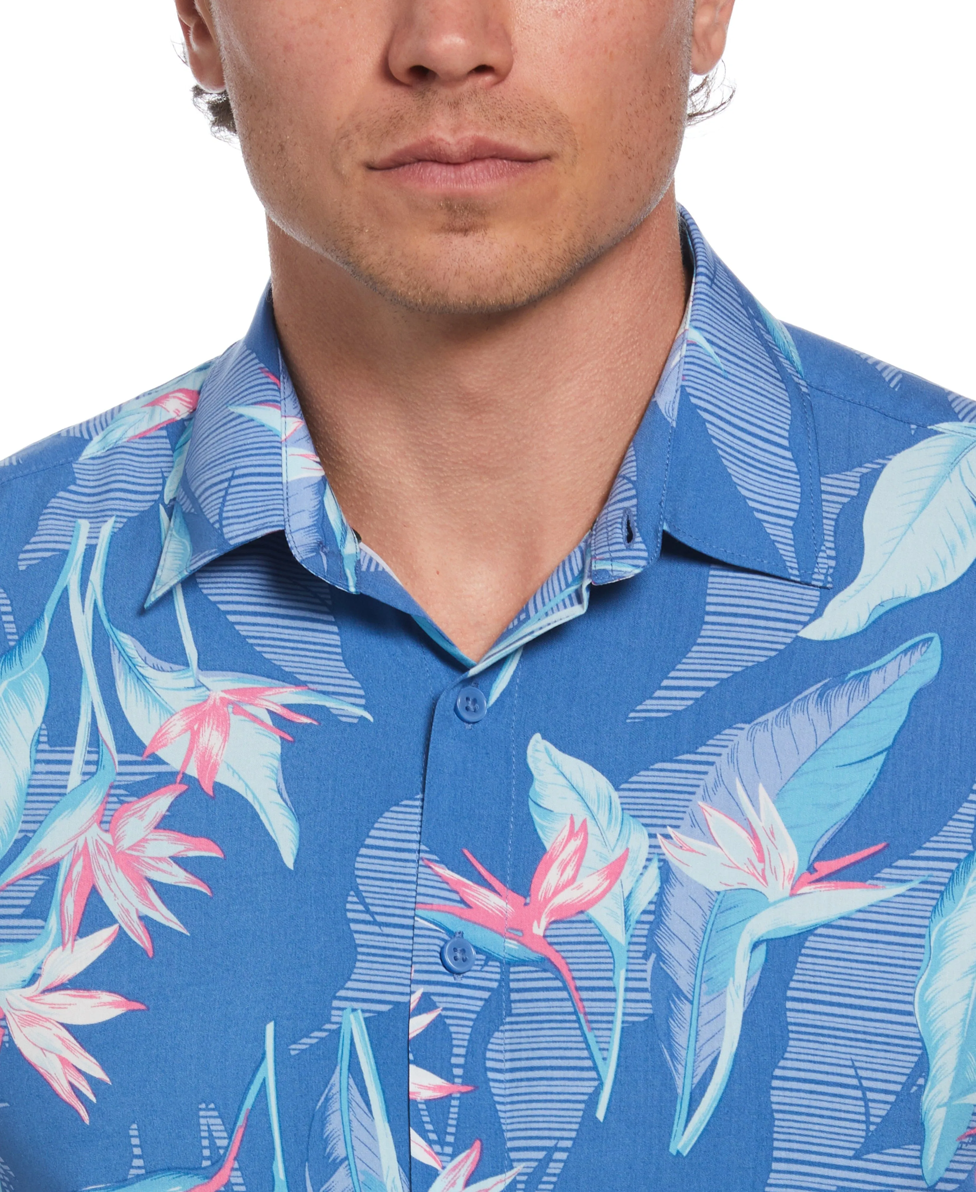 Tropical Leaves Floral Print Shirt