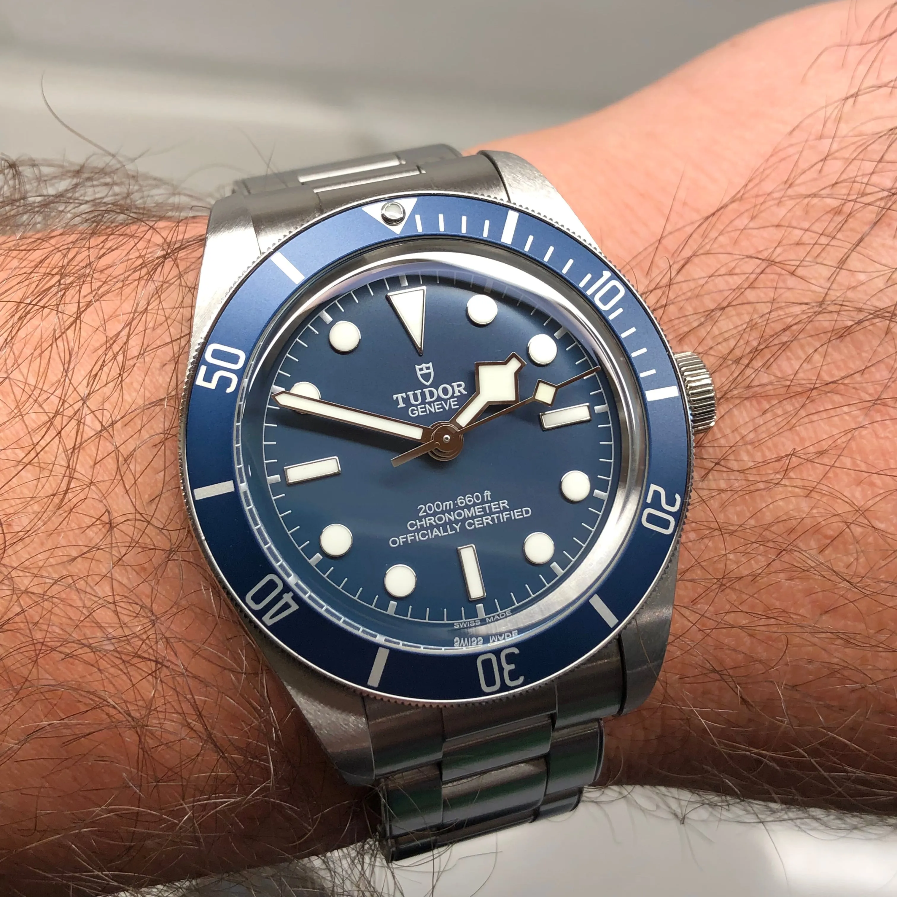 Tudor Black Bay Fifty-Eight 79030B Blue Stainless Steel Wristwatch with Box and Papers
