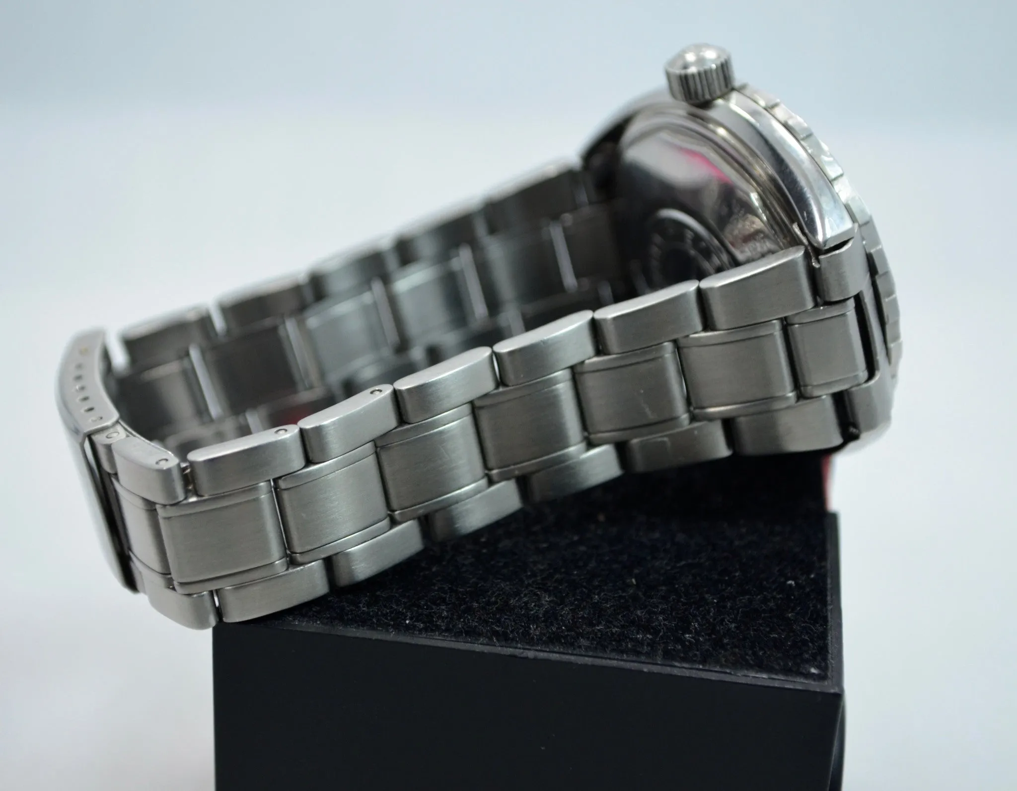 Vintage Favre Leuba Deep Blue 59863 Roulette Stainless Steel Divers Wristwatch
