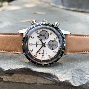 Vintage Wyler Incaflex 1502 Lifeguard Steel Valjoux 72 Chronograph Manual Wristwatch