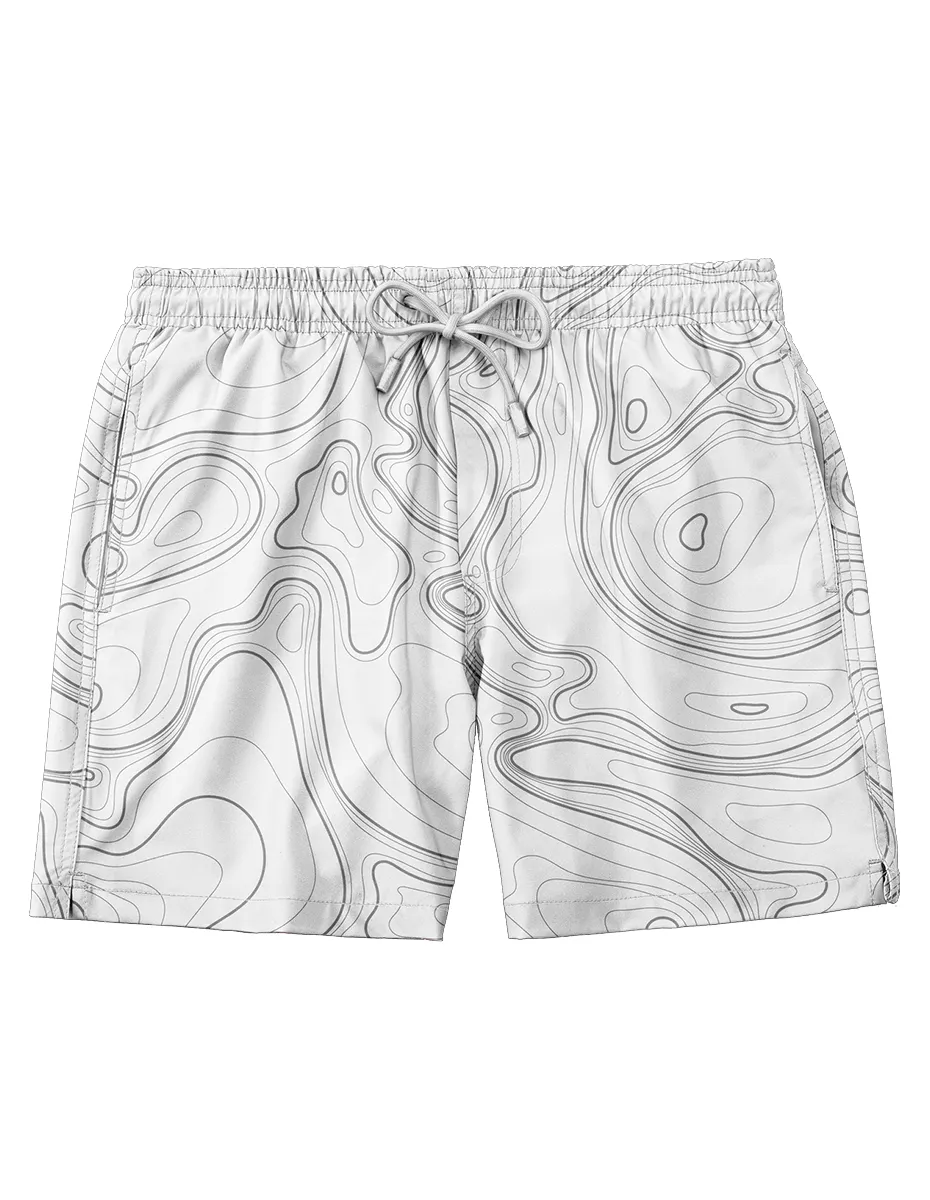White Topo Swim Trunks