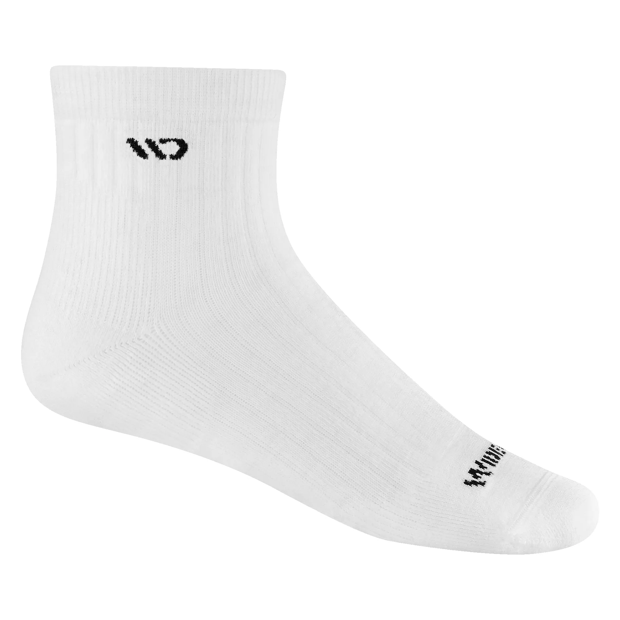 Wide Open Mens Solid Cushioned Quarter Socks